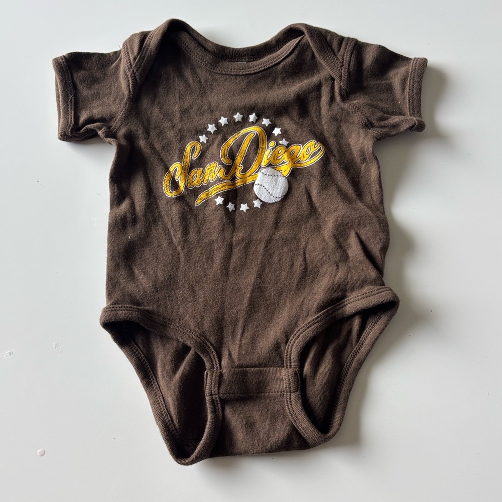 San Diego Brown Baby One-Piece Bodysuit